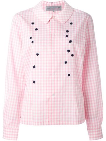 Comme Des Garçons Girl Applique Checked Shirt