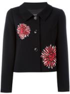 Boutique Moschino Floral Embroidery Cropped Jacket