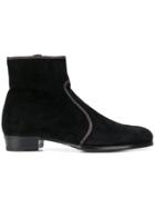 Lidfort Braid Trim Ankle Boots - Black