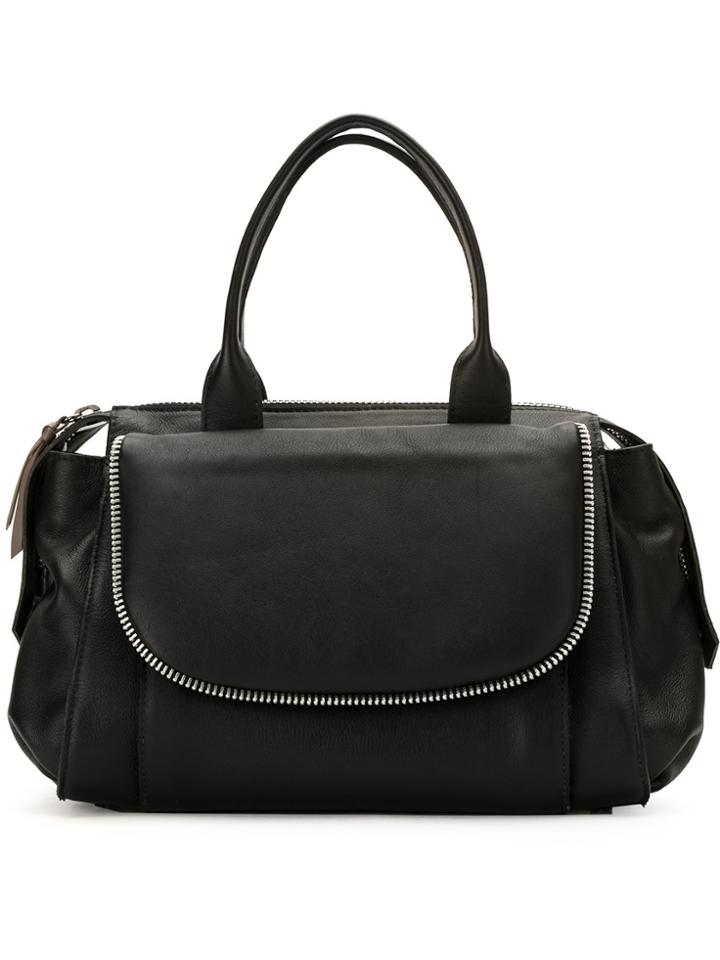 Mara Mac Zip Detail Tote Bag - Black