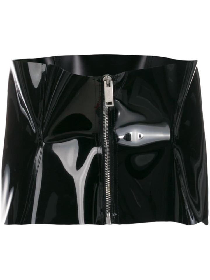 Unravel Project Wide Zip Belt - Black