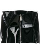 Unravel Project Wide Zip Belt - Black