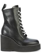 Sacai Wedge Heeled Boots - Black