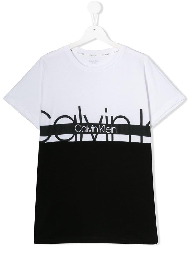 Calvin Klein Kids Printed Logo T-shirt - White