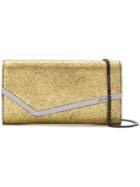 Jimmy Choo Emmie Foiled-effect Clutch - Metallic