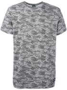 Les (art)ists Camouflage Print T-shirt, Men's, Size: Large, Grey, Cotton