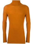 Ann Demeulemeester Turtleneck Jumper, Men's, Size: Small, Yellow/orange, Nylon/wool