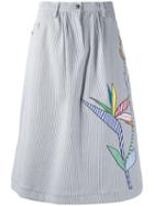 Mira Mikati - Embroidered Skirt - Women - Cotton/spandex/elastane - 38, White, Cotton/spandex/elastane