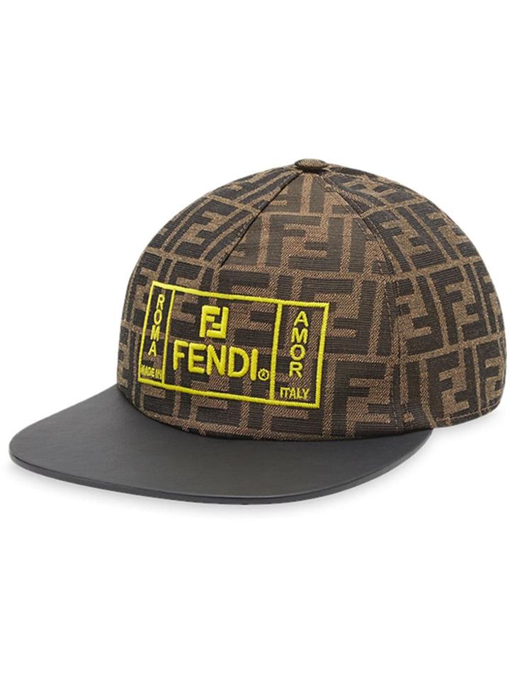 Fendi Monogram Baseball Cap - Brown