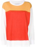 Facetasm Colour Block Sweatshirt - Yellow & Orange