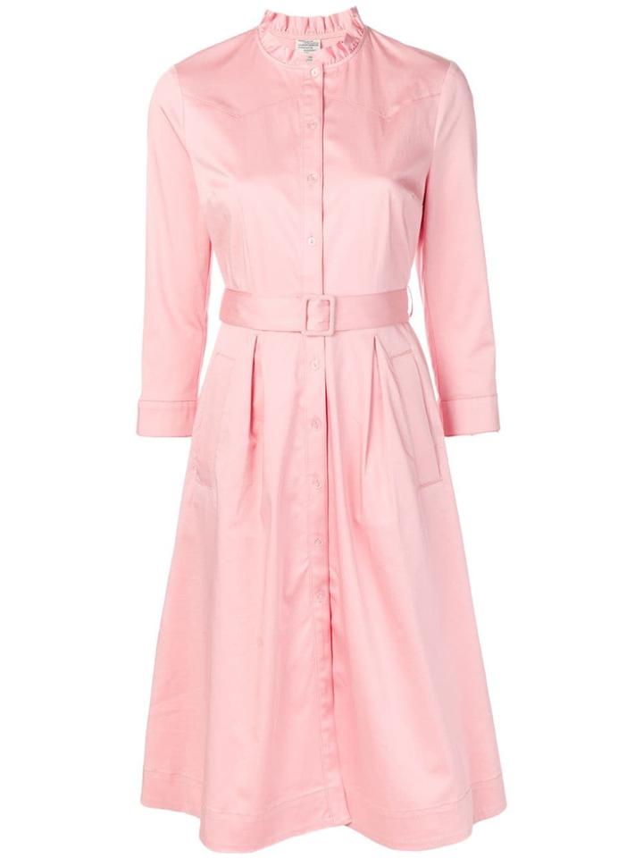 Baum Und Pferdgarten Belted Shirt Dress - Pink