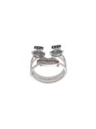 Delfina Delettrez Diamond Face Ring - Metallic