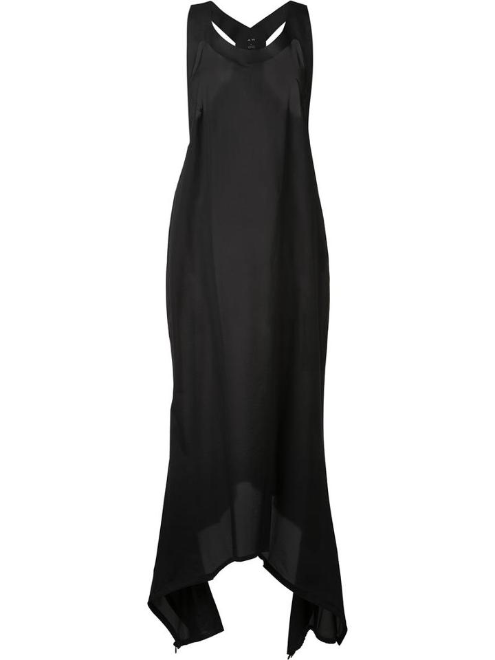 Y3 Sport Uneven Hem Midi Dress, Women's, Size: Small, Black, Nylon/spandex/elastane
