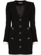 Alessandra Rich Blazer-style Mini Dress - Black