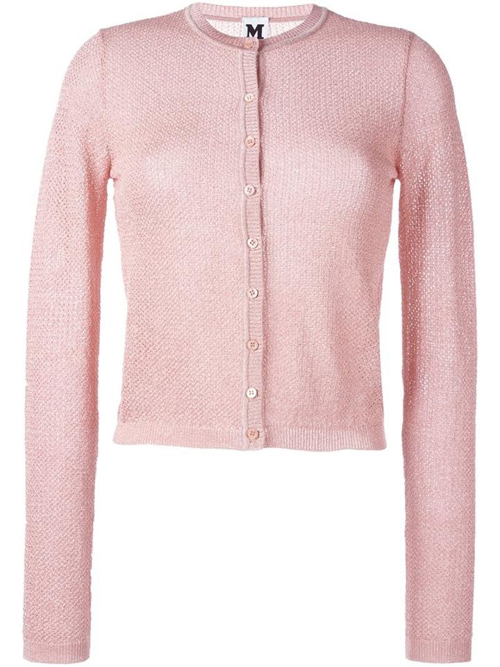 M Missoni Classic Cardigan, Women's, Size: 42, Pink/purple, Polyamide/metallic Fibre