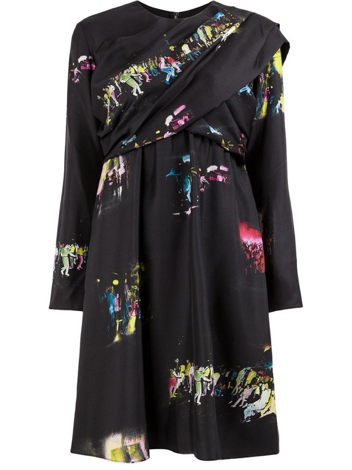 Sies Marjan Club Print Mini Dress - Black