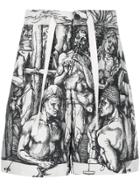 Jw Anderson Printed High Waisted Shorts - Neutrals