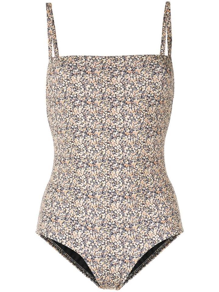 Matteau The Floral Square Maillot Swimsuit - Multicolour
