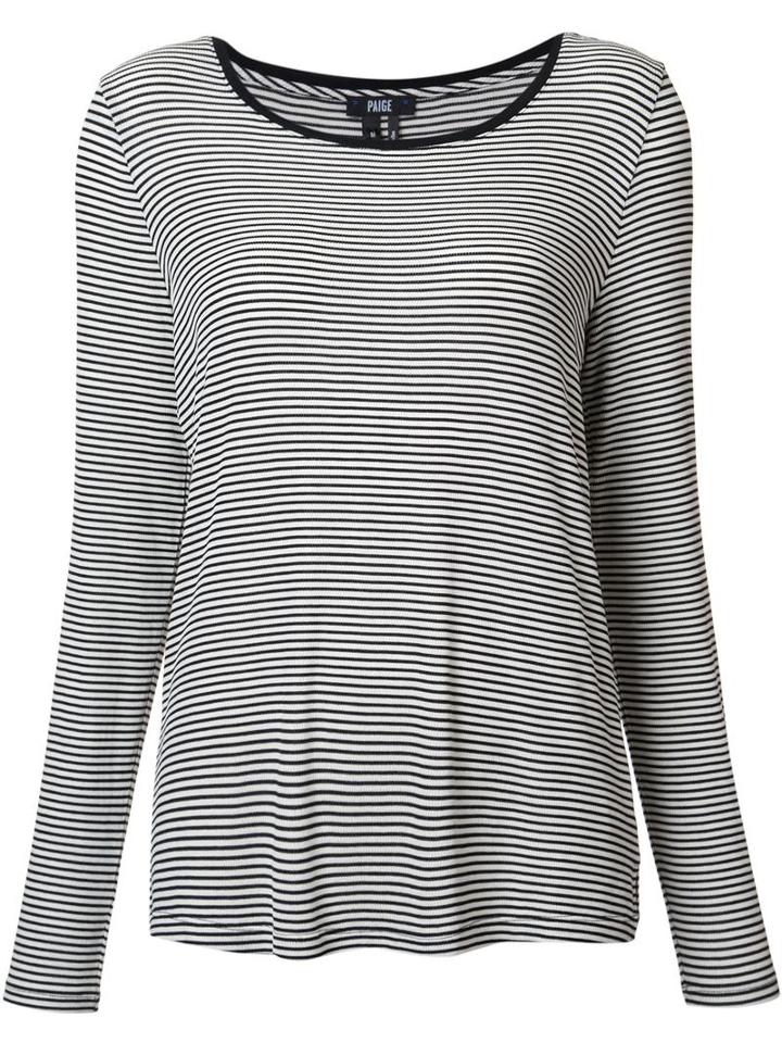 Paige Striped Sweatshirt, Women's, Size: Small, Black, Modal/spandex/elastane