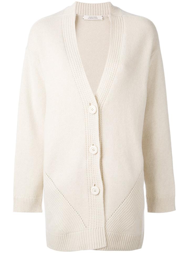 V-neck Cardigan - Women - Cashmere/mohair/virgin Wool - 4, Nude/neutrals, Cashmere/mohair/virgin Wool, Dorothee Schumacher