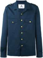 Andrea Pompilio Plain Shirt, Men's, Size: 50, Blue, Cotton