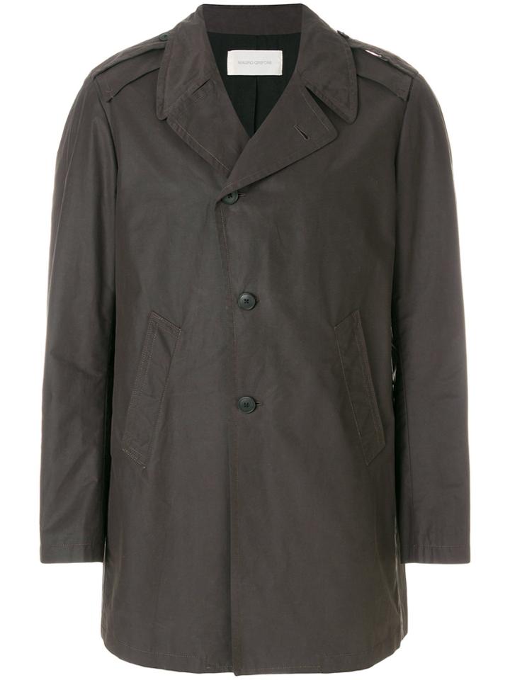 Mauro Grifoni Single Breasted Coat - Grey