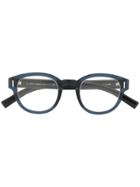Dior Eyewear Fraction Round Glasses - Blue
