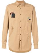 Dsquared2 Distressed Patch Shirt - Brown