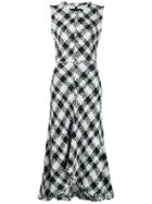 Alexander Mcqueen Sleeveless Tweed Dress - Blue