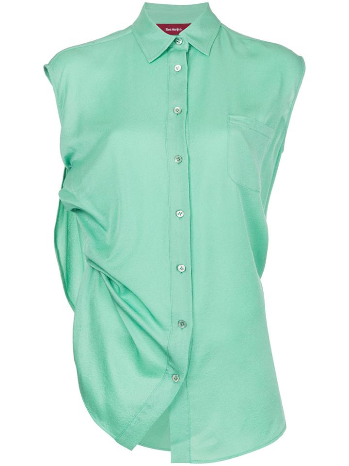 Sies Marjan Draped Shirt Dress - Green