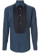 Dolce & Gabbana Pleated Bib Slim Shirt - Blue