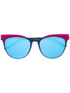 Italia Independent Contrast Sunglasses - Blue