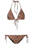 Rixo Leopard Print Bikini Set - Brown