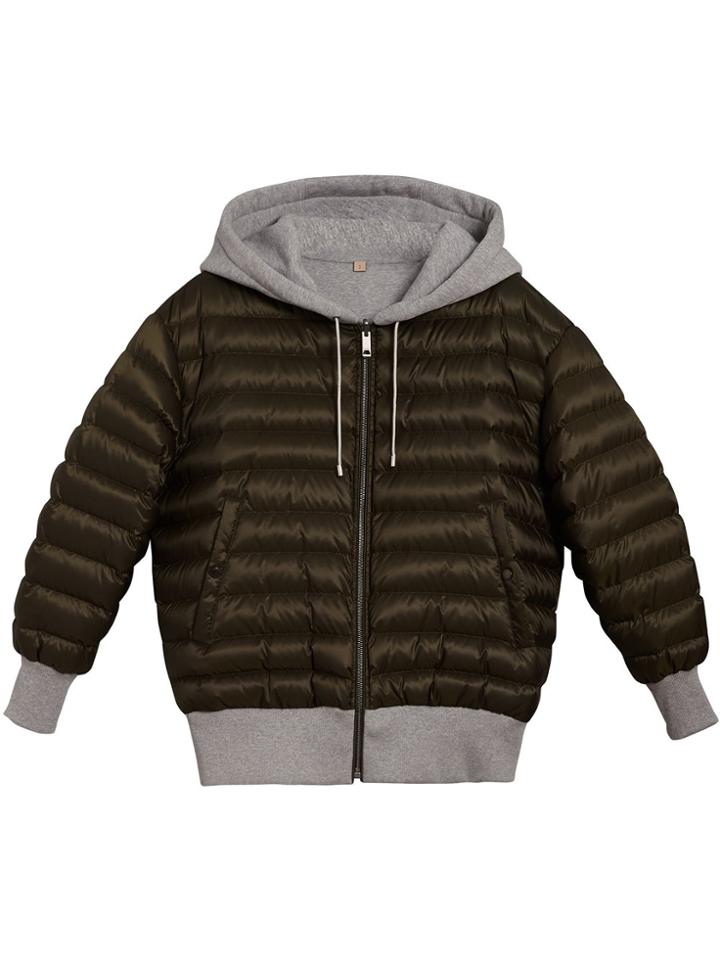 Burberry Reversible Hooded Bomber Jacket - Green