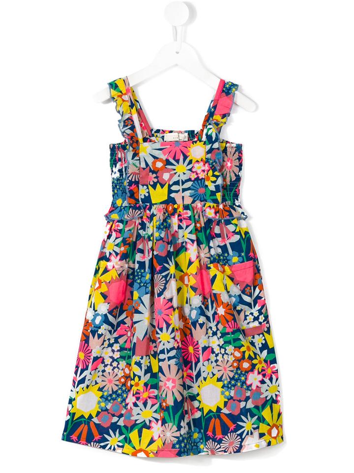 Stella Mccartney Kids Floral Print Dress, Size: 6 Yrs, Pink/purple