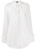 Ann Demeulemeester Floral Embroidered Blouse - White