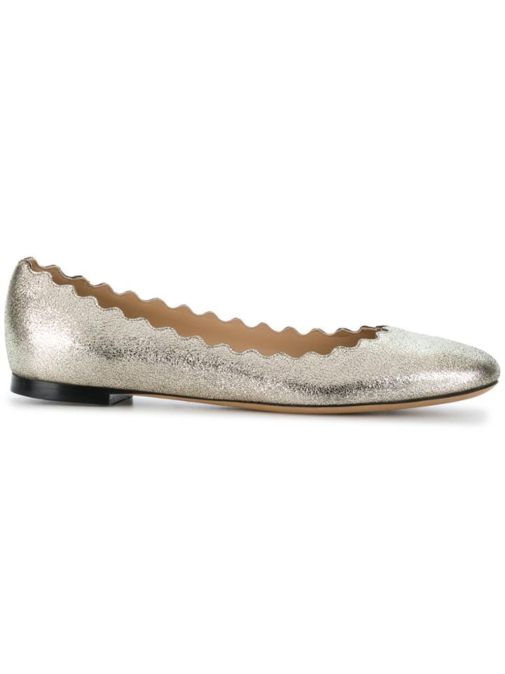 Chloé Lauren Ballerina Flats - Metallic
