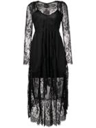 Aniye By Scalloped Lace Dress - Black