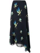 Grey Jason Wu - Birds Print Skirt - Women - Polyester - 8, Blue, Polyester