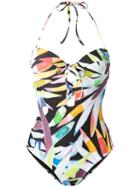 Mara Hoffman - Lace-up Print Swimsuit - Women - Nylon/polyester/spandex/elastane - S, Black, Nylon/polyester/spandex/elastane