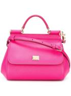 Dolce & Gabbana - Small Sicily Tote - Women - Calf Leather - One Size, Women's, Pink/purple, Calf Leather
