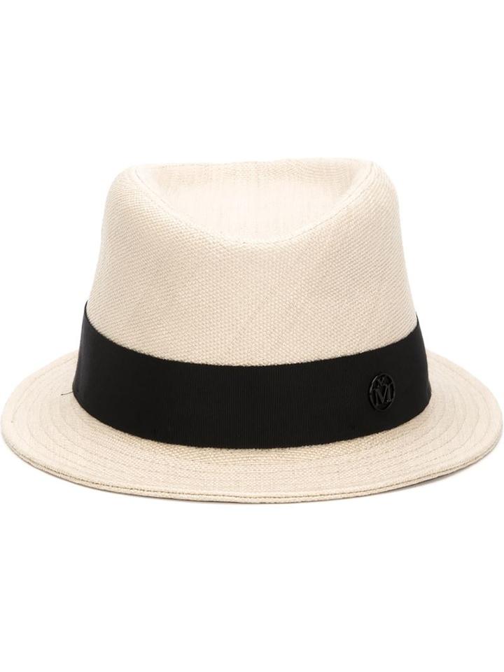 Maison Michel Woven Hat, Women's, Size: S, Nude/neutrals, Cotton/polyamide/polyester/viscose