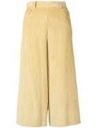 See By Chloé Cropped Corduroy Trousers - Yellow