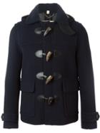 Burberry Brit Hooded Duffle Coat, Men's, Size: Medium, Blue, Polyamide/wool