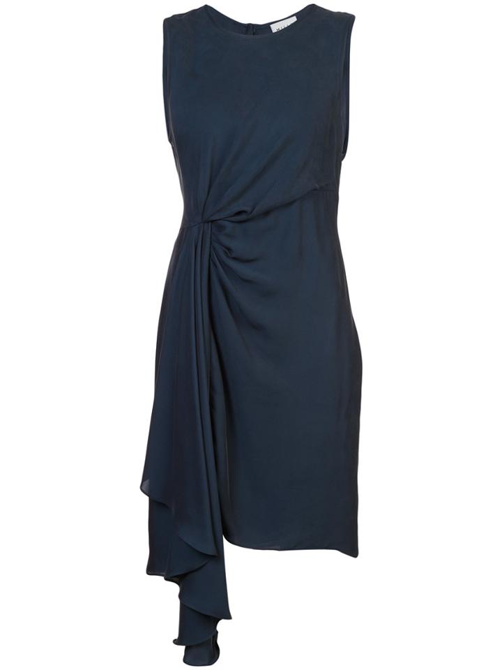 Milly Gathered Side Detail Dress - Blue