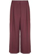 Tibi Stella Cropped Trousers - Purple