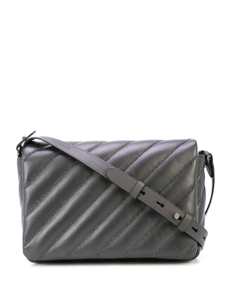 Brunello Cucinelli Embellished Crossbody Bag - Grey