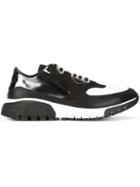 Neil Barrett Urban Runner Sneakers, Men's, Size: 44, Black, Calf Leather/leather/polyamide/rubber