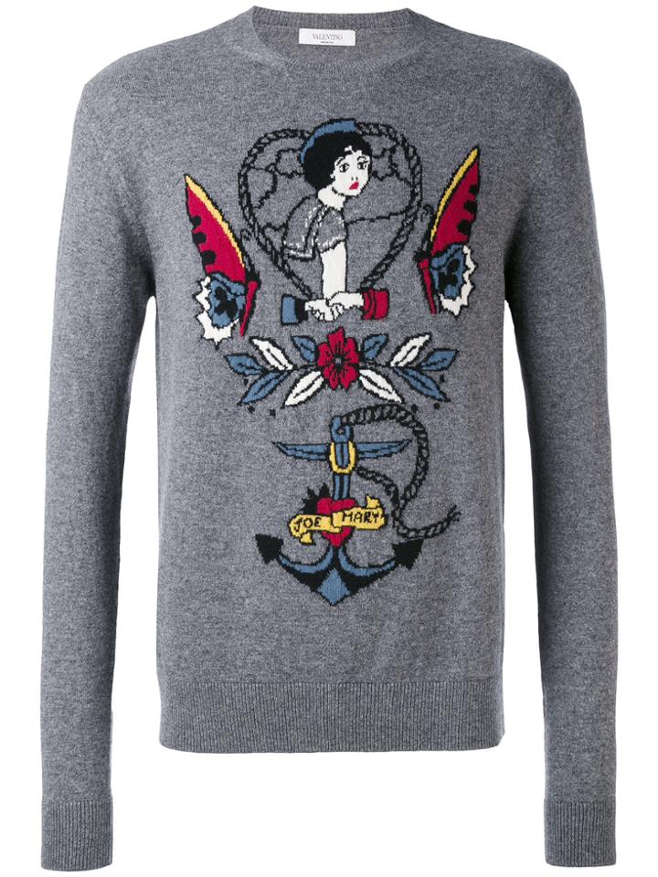 Valentino Decorative Jumper - Grey