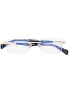 Bulgari Square Frame Glasses, Blue, Acetate/metal